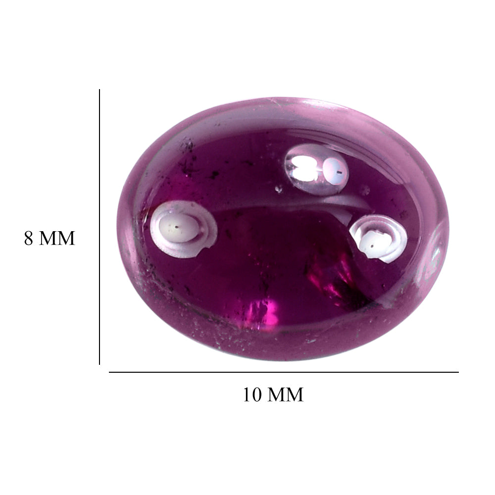RHODOLITE OVAL CAB (DARK/SI) 10X8MM 3.41 Cts.