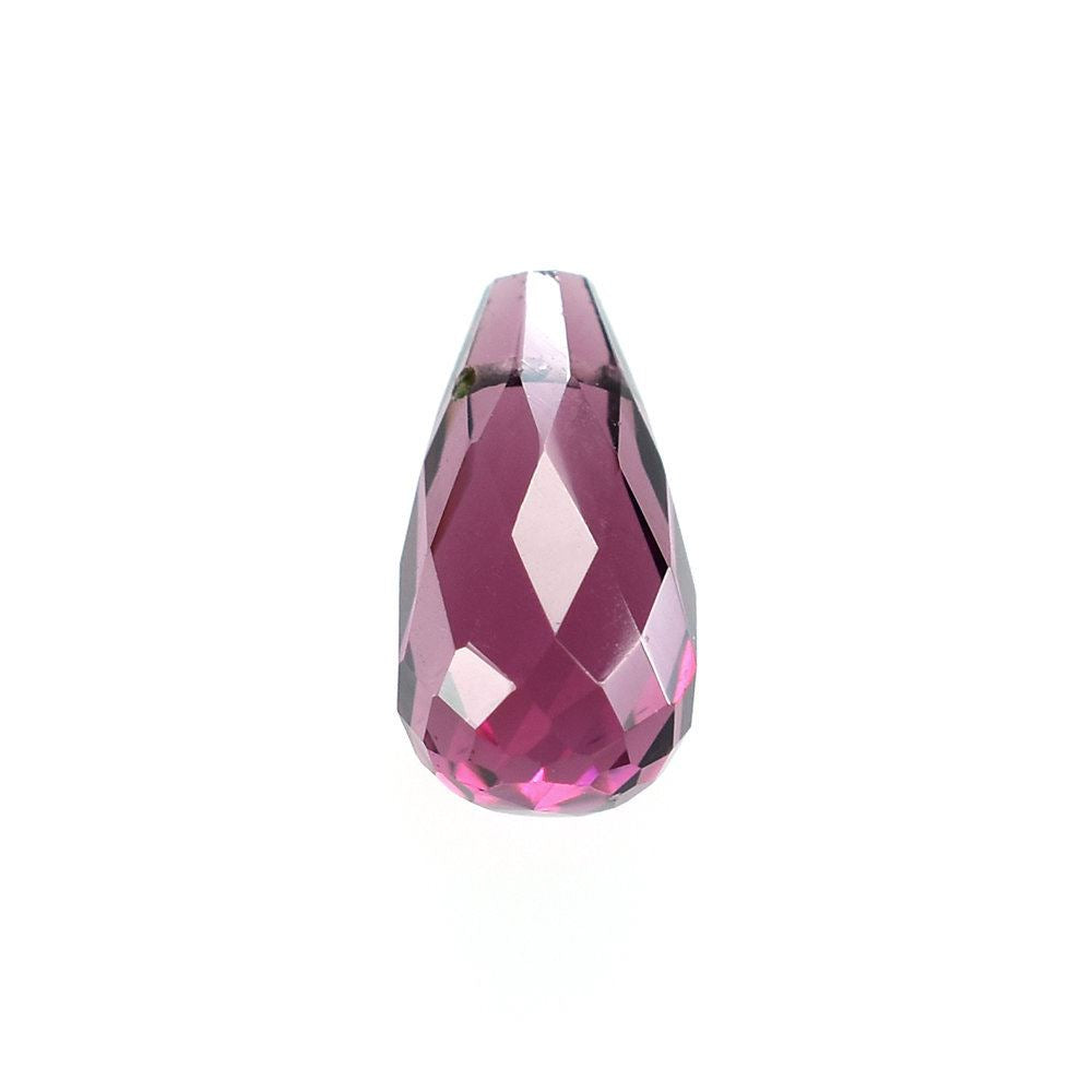 RHODOLITE CHECKER FACETED DROPS (FULL DRILL 0.40MM) 8X4.50MM 1.50 Cts.