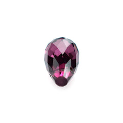 RHODOLITE CHECKER FACETED DROPS (FULL DRILL 0.40MM) 8X4.50MM 1.50 Cts.