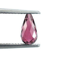 RHODOLITE CHECKER FACETED DROPS (FULL DRILL 0.40MM) 8X4.50MM 1.50 Cts.