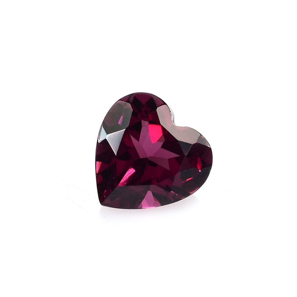 RHODOLITE CUT HEART (REDISH PURPLE DARK)(SI) 7.00X7.00 MM 1.63 Cts.