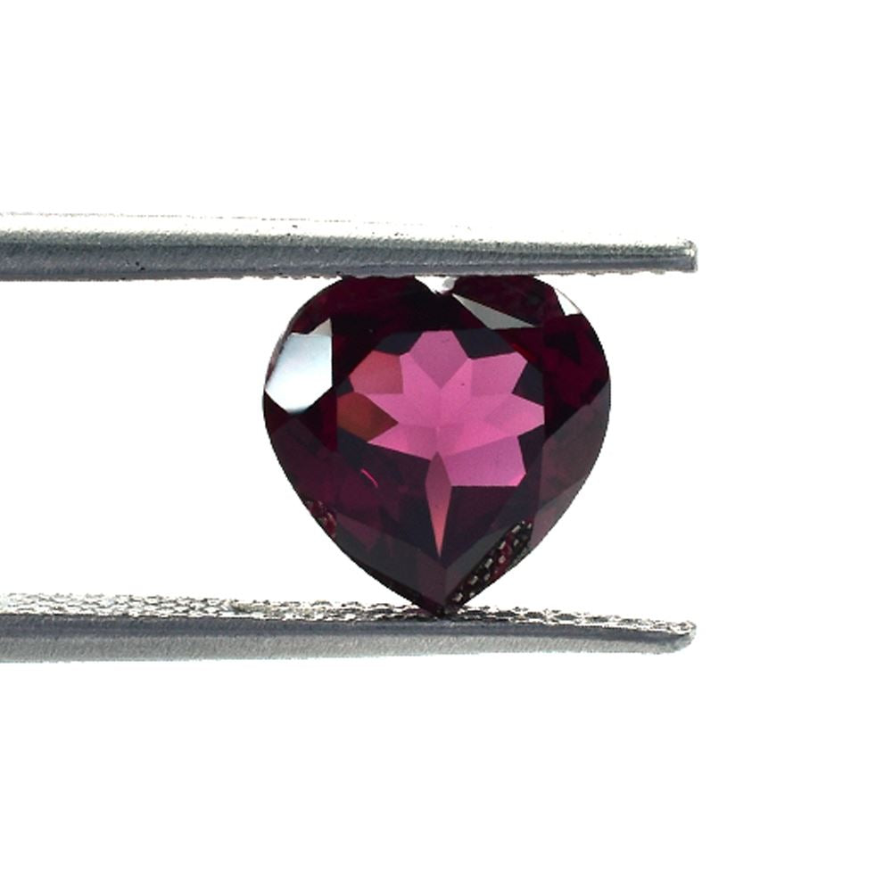 RHODOLITE CUT HEART (REDDISH PURPLR DARK)(HI) 9.00X9.00 MM 3.30 Cts.