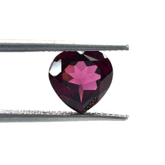 RHODOLITE CUT HEART (REDDISH PURPLR DARK)(HI) 9.00X9.00 MM 3.30 Cts.