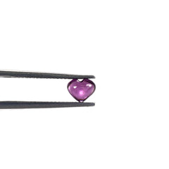 RHODOLITE PLAIN HEART CAB (PURPLE SUPER)(SI) 6.20X5.20 MM 1.15 Cts.