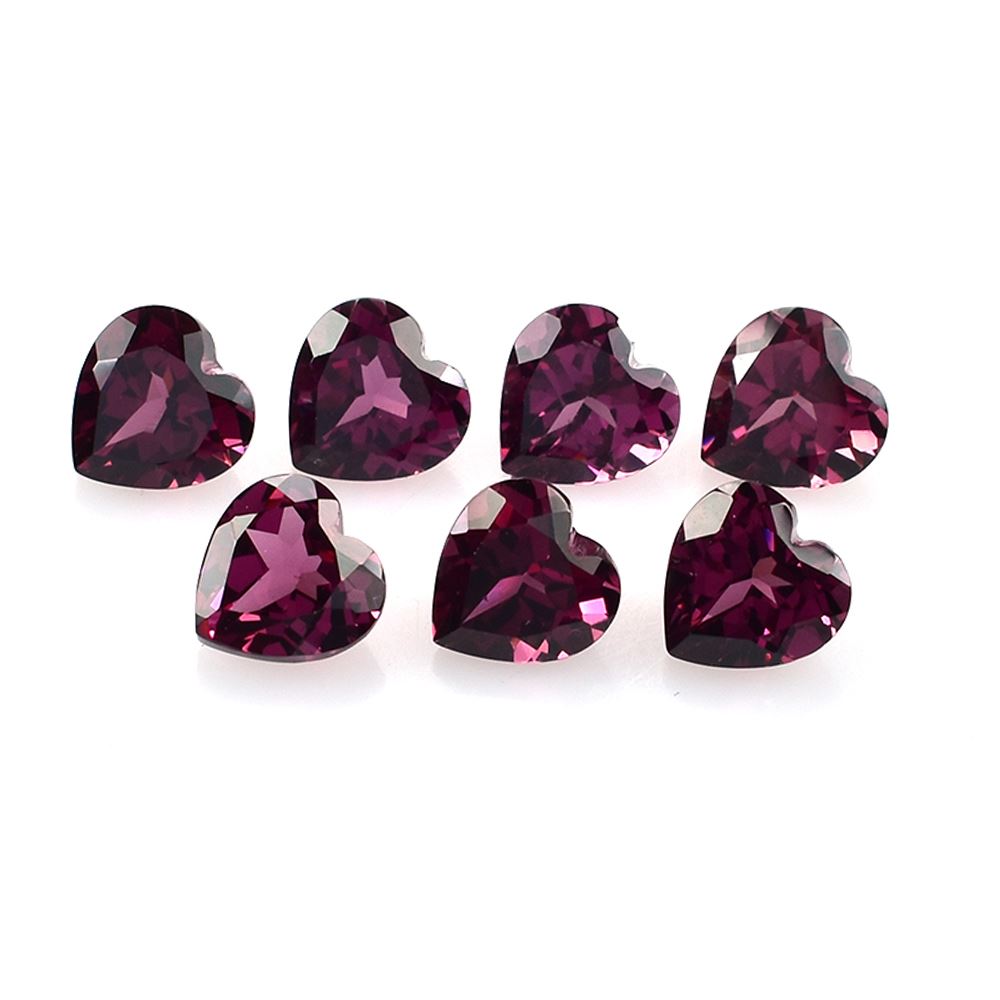 RHODOLITE CUT HEART (REDISH PURPLE LIGHT)(SI) 6.00X6.00 MM 1.13 Cts.