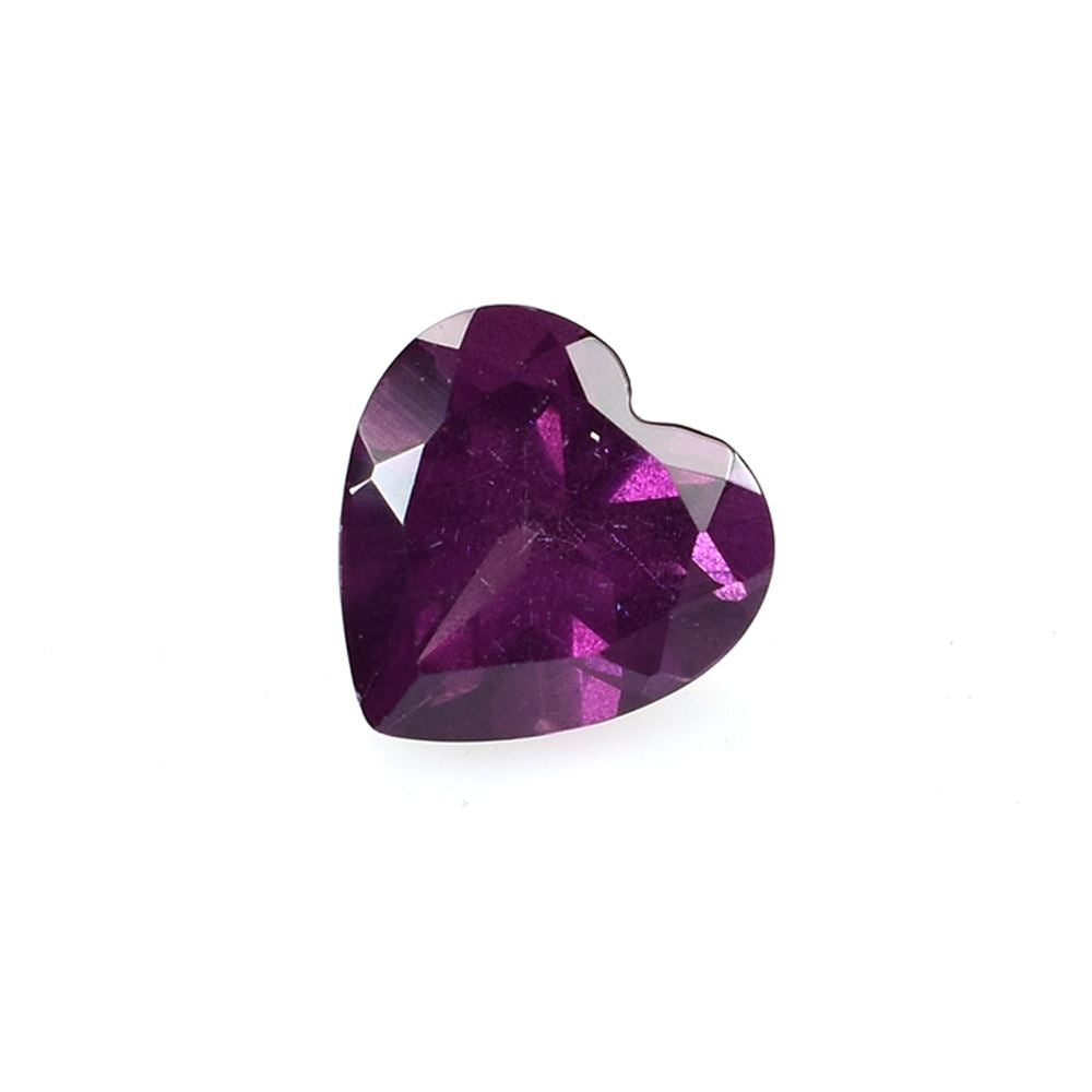 RHODOLITE CUT HEART (PURPLE MEDIUM)(HI) 7.00X7.00 MM 1.60 Cts.