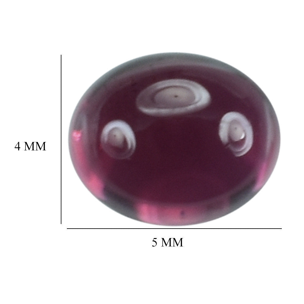 RHODOLITE OVAL CAB 5X4MM 0.52 Cts.