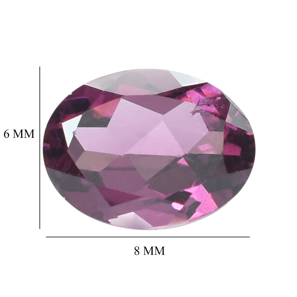 RHODOLITE CUT OVAL (REDDISH PURPLR)(HI) 8.00X6.00 MM 1.43 Cts.
