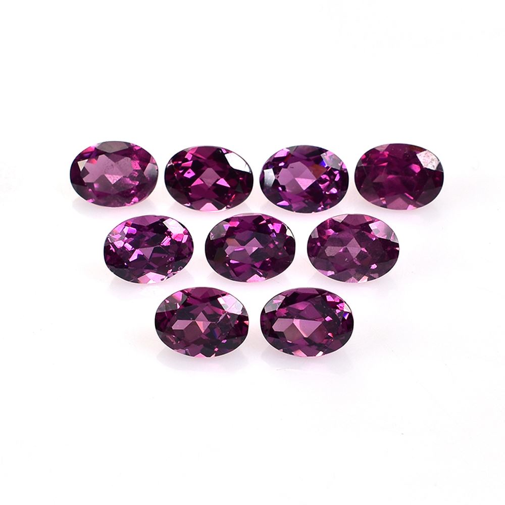 RHODOLITE CUT OVAL (REDDISH PURPLE LIGHT)(CLEAN) 8.00X6.00 MM 1.45 Cts.