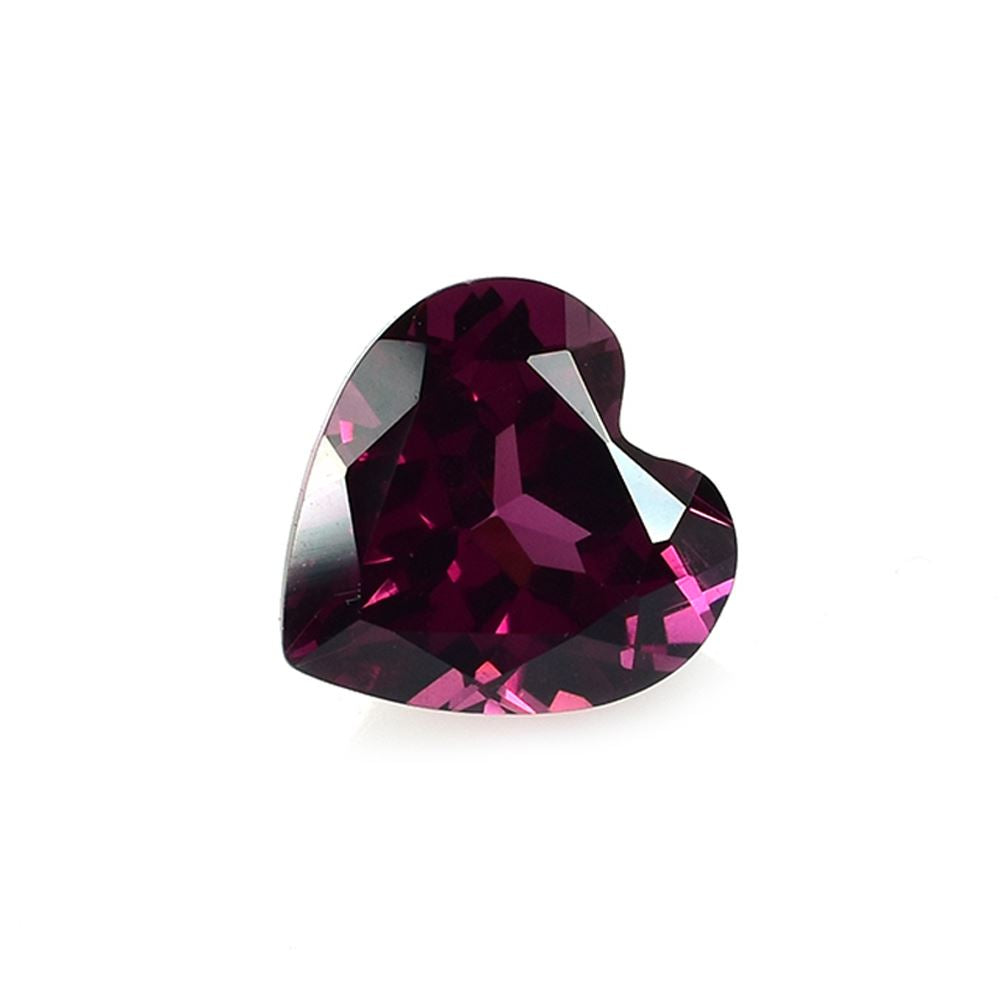 RHODOLITE CUT HEART (REDDISH PURPLE DARK)(CLEAN) 8.00X8.00 MM 2.65 Cts.