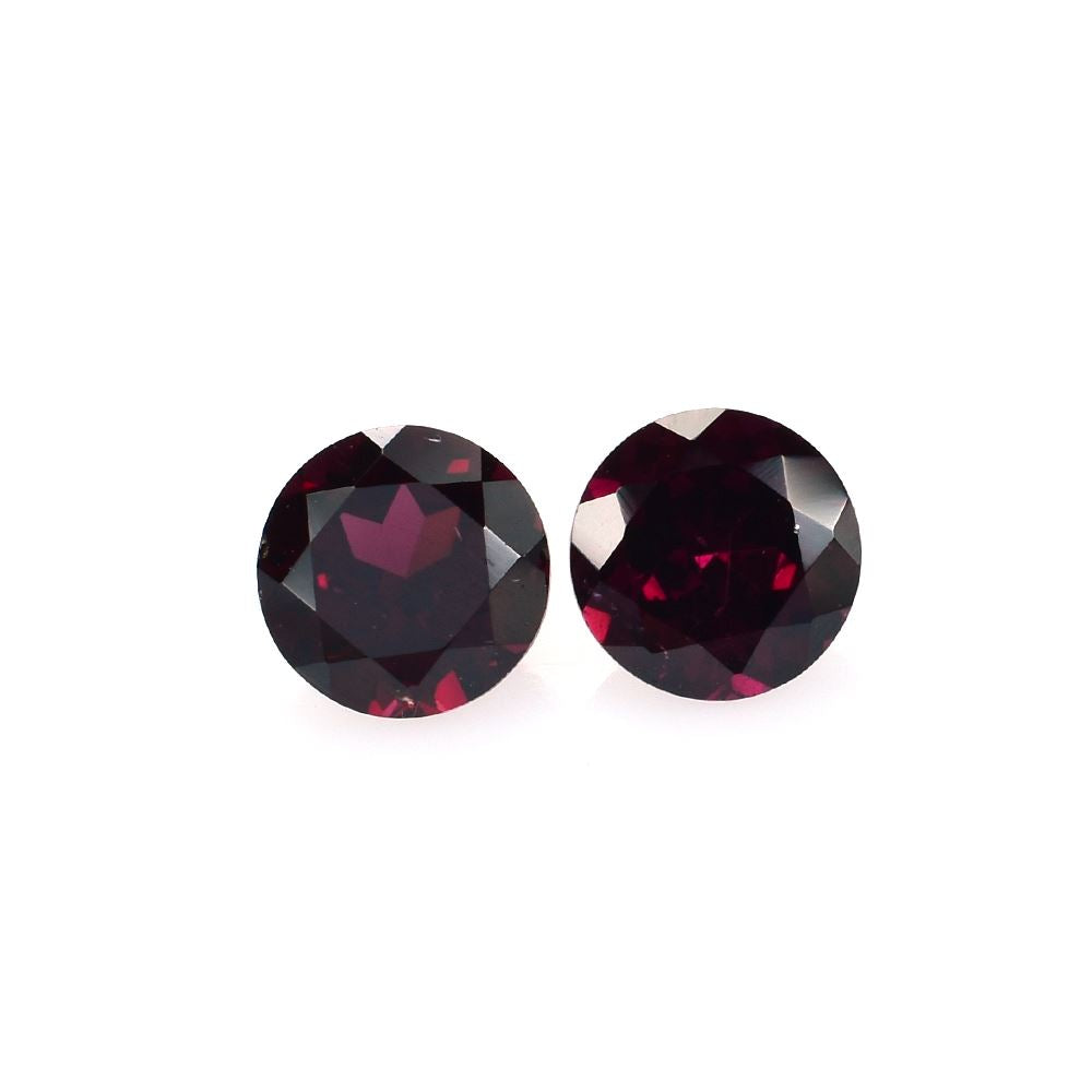 RHODOLITE CUT ROUND (REDDISH PURPLE DARK)(CLEAN) 6.00X6.00 MM 1.15 Cts.