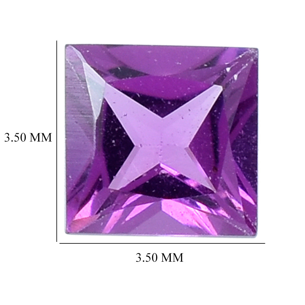 RHODOLITE PRINCESS CUT SQUARE 3.50MM 0.30 Cts.