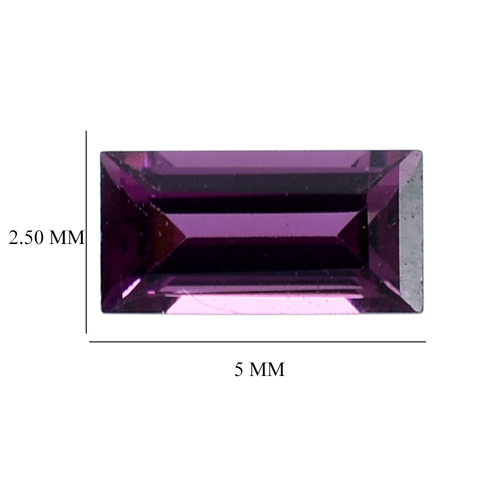 RHODOLITE CUT BAGUETTE 5X2.50MM 0.34 Cts.