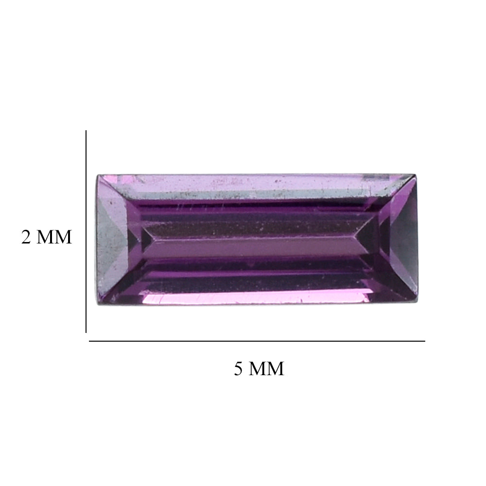 RHODOLITE CUT BAGUETTE 5X2MM 0.27 Cts.