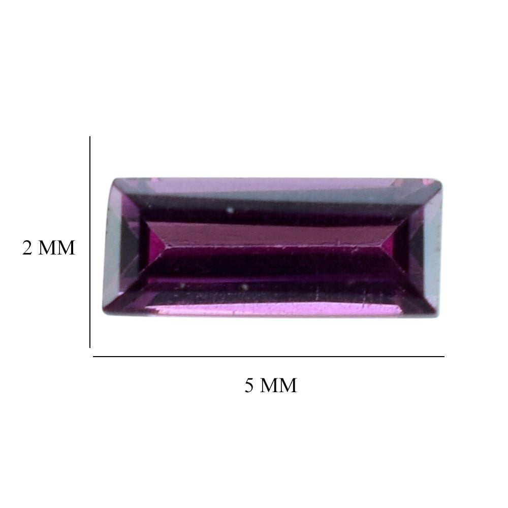 RHODOLITE CUT BAGUETTE 5X2MM 0.24 Cts.