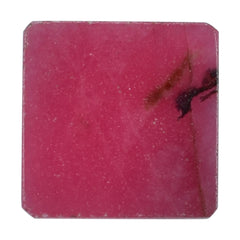 RHODONITE PLATE (PLAIN) SQUARE/OCTAGON 10.00MM  2.93 Cts.