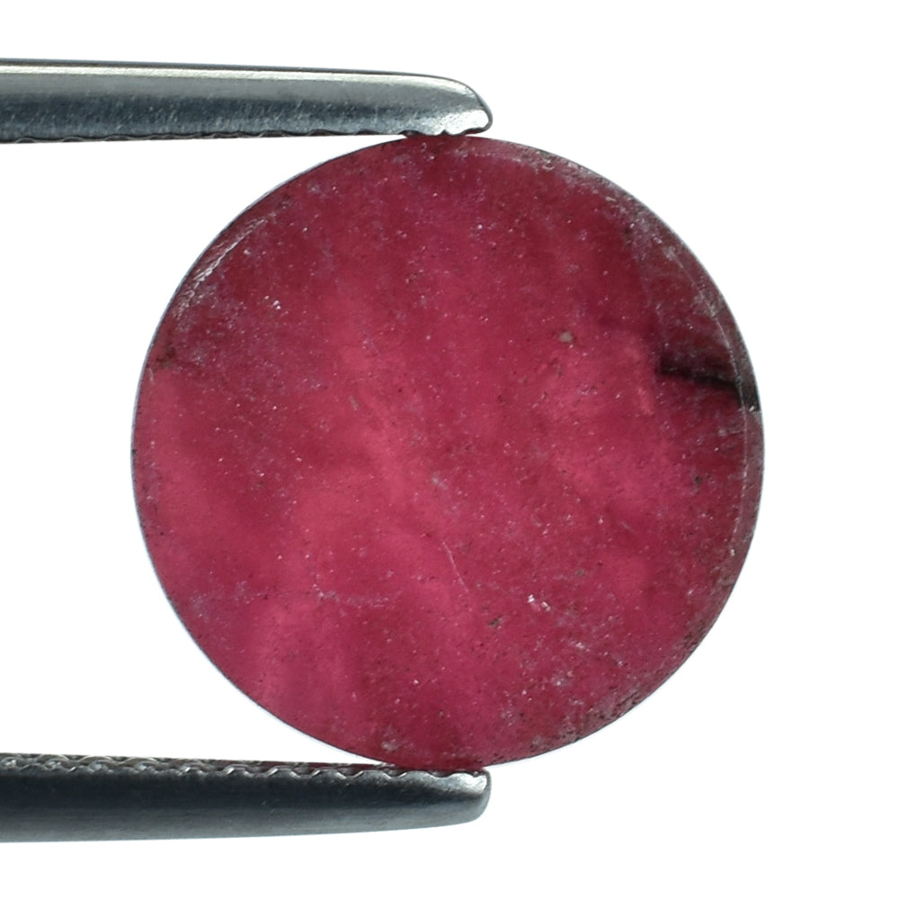 RHODONITE PLATE (PLAIN) ROUND 12.00MM 3.29 Cts.
