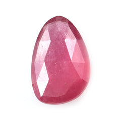 RHODONITE ROSE CUT BRIOLETTE IRREGULAR PEARISH (SUPER FINE) 12X8MM 3.53 Cts.