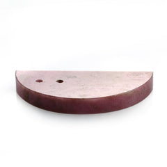RHODONITE PLAIN D SHAPE 25X12.50 MM (FULL DRILL-1.00MM) 11.50 CTS