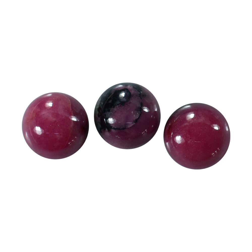 RHODONITE ROUND CAB 13MM 10.98 Cts.