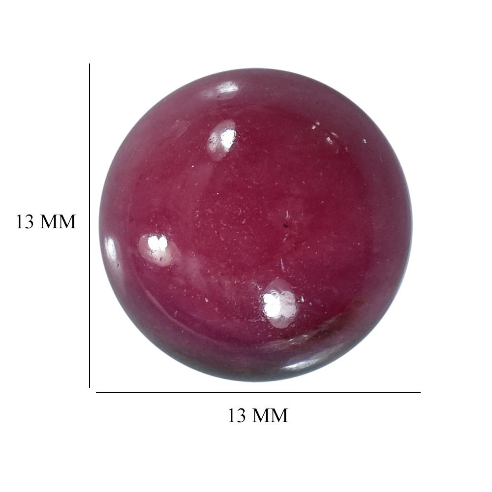 RHODONITE ROUND CAB 13MM 10.98 Cts.