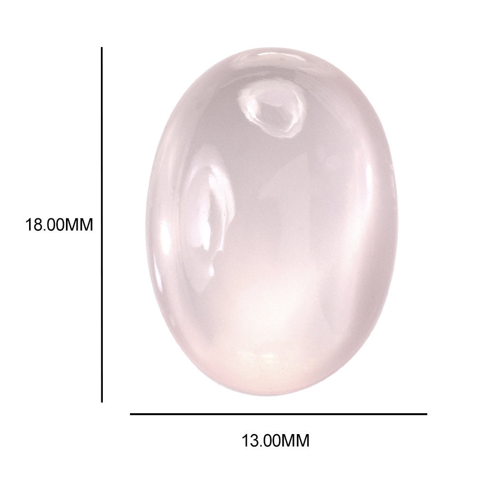 ROSE QUARTZ OVAL CAB 18X13MM 10.03 Cts.