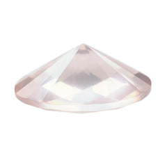 ROSE QUARTZ CHECKER CUT TOP WITH DIAMOND CUT BACK OVAL 18X13MM 10.77 Cts.