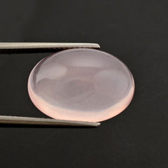 ROSE QUARTZ OVAL CAB 18X13MM 11.37 Cts.