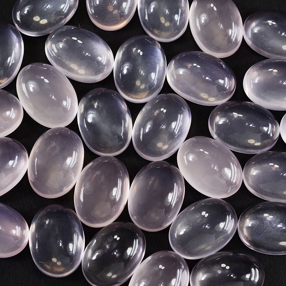 ROSE QUARTZ OVAL CAB 18X13MM 11.37 Cts.
