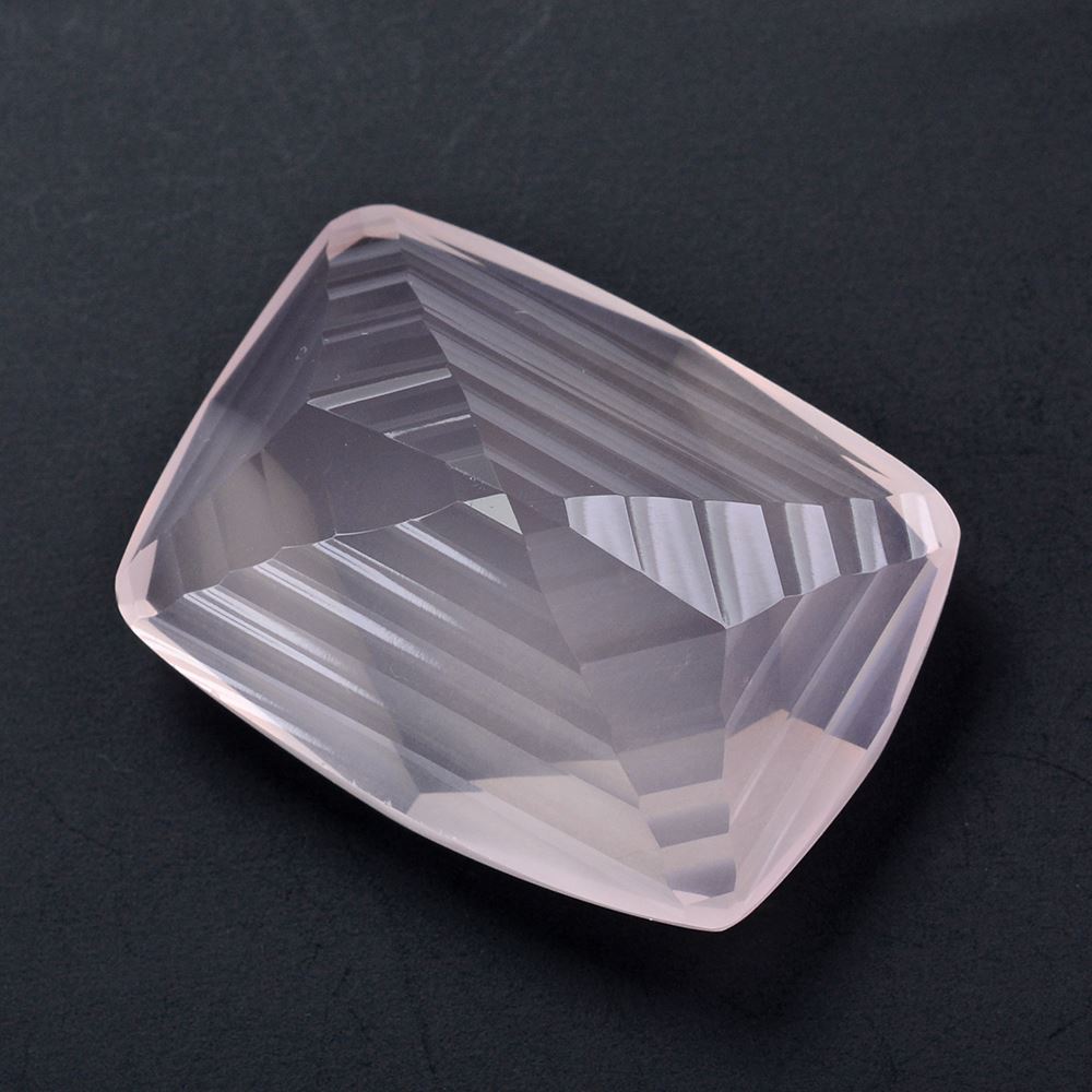 ROSE QUARTZ FANCY CONCAVE CUSHION (#6) 27X20MM 42.21 Cts.
