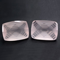 ROSE QUARTZ FANCY CONCAVE CUSHION (#6) 27X20MM 42.21 Cts.