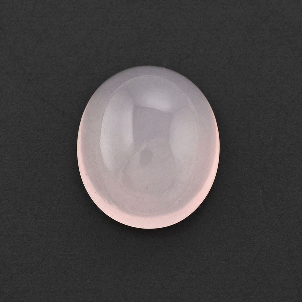 ROSE QUARTZ OVAL CAB 12X10MM 4.56 Cts.
