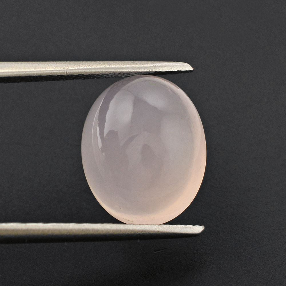 ROSE QUARTZ OVAL CAB 12X10MM 4.56 Cts.