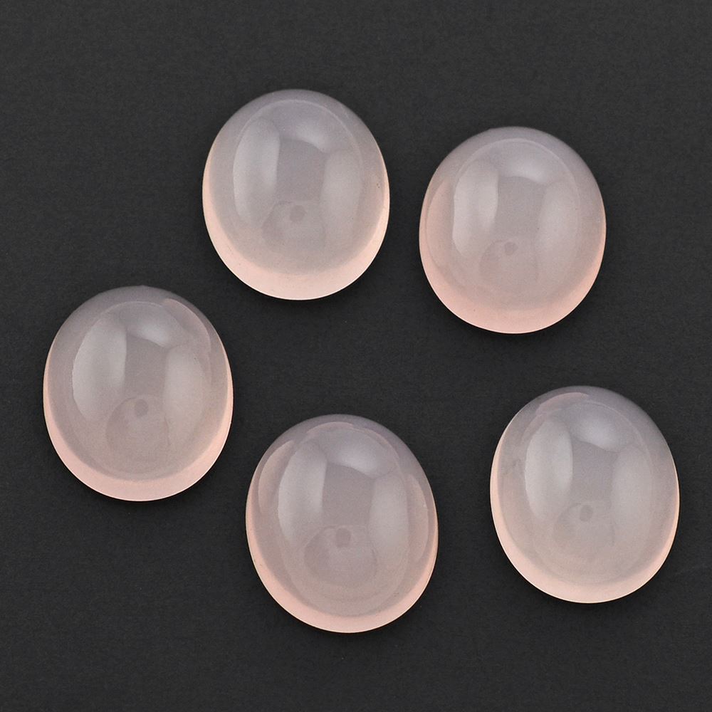 ROSE QUARTZ OVAL CAB 12X10MM 4.56 Cts.