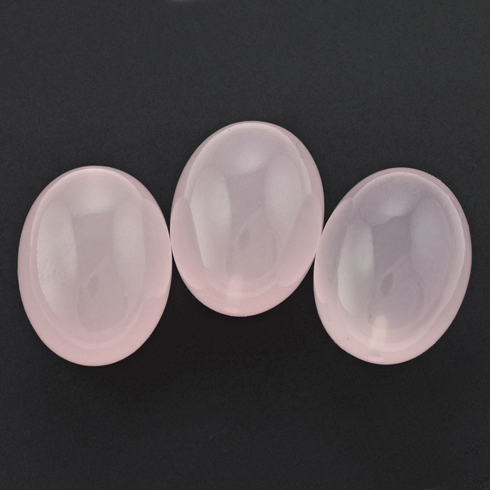 ROSE QUARTZ (MILKY) PLAIN OLIVE (HALF DRILL) 20X15MM 32.03 Cts.