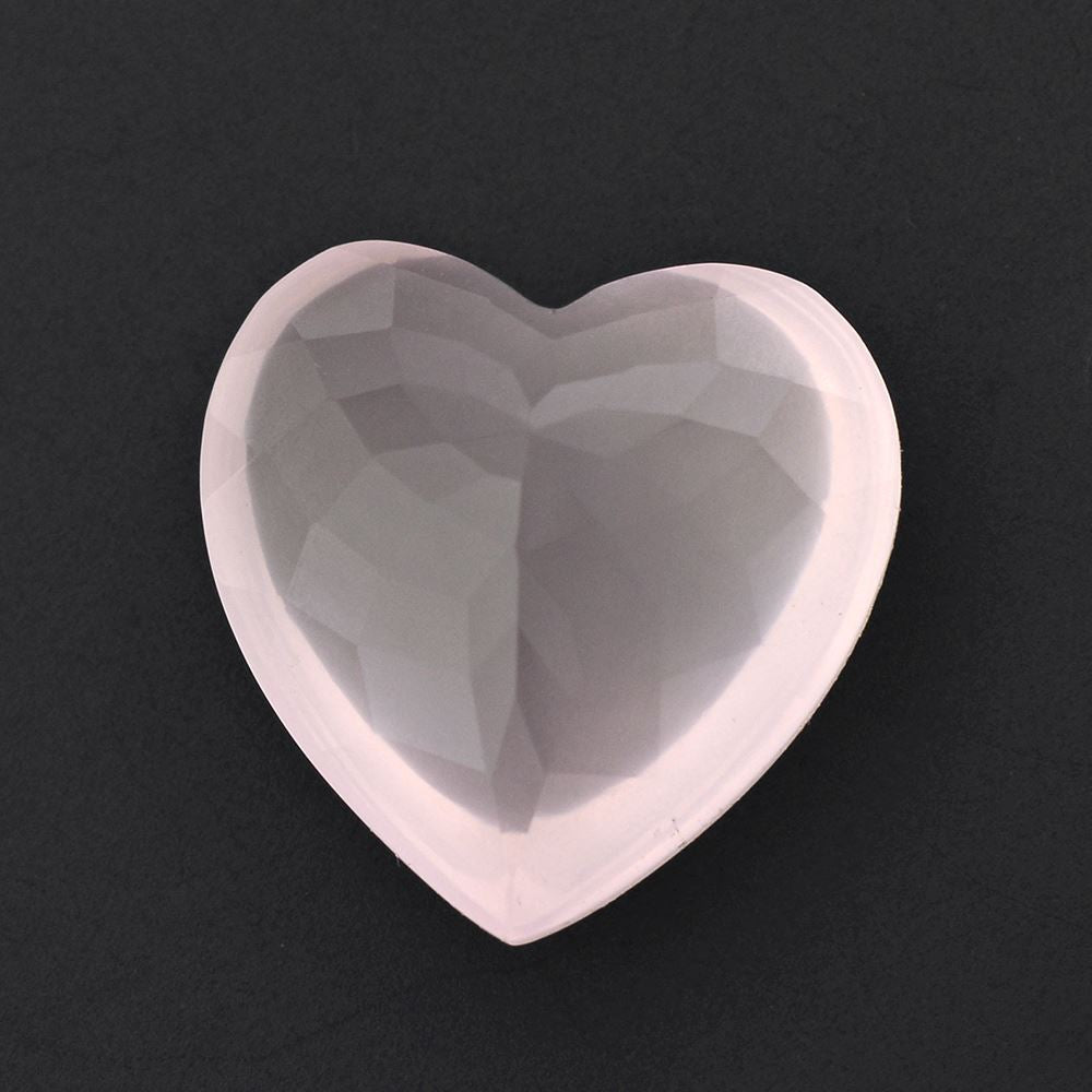 ROSE QUARTZ (MILKY) BUFFTOP HEART 20MM 24.25 Cts.