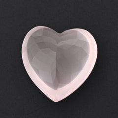 ROSE QUARTZ (MILKY) BUFFTOP HEART 20MM 24.25 Cts.