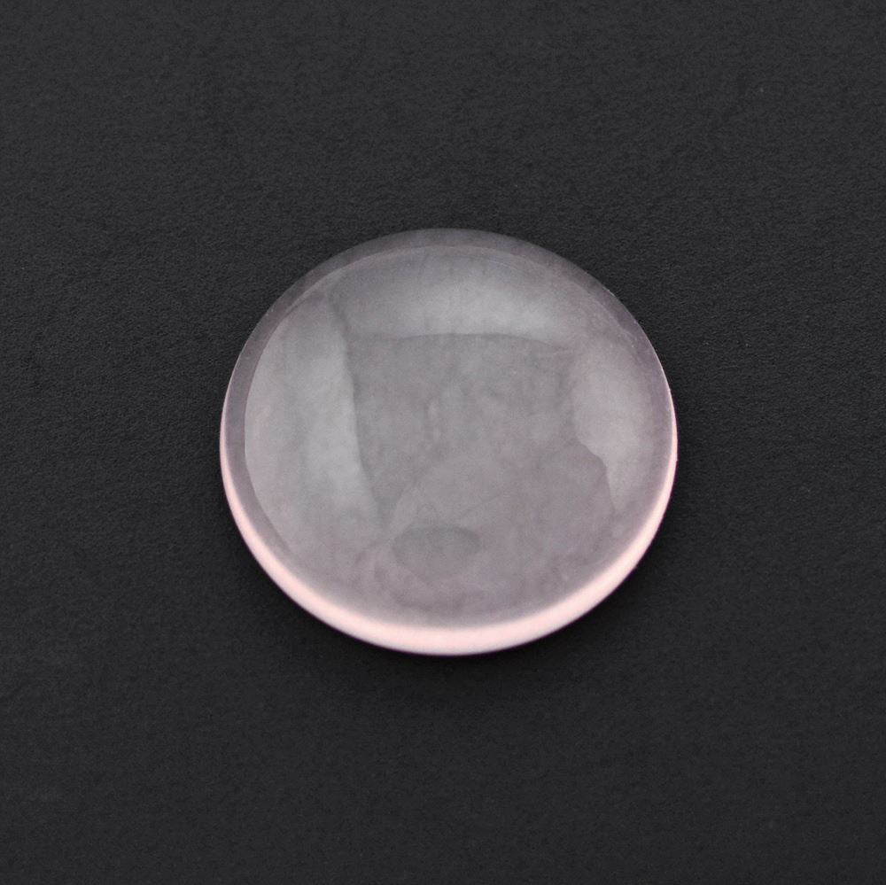 ROSE QUARTZ ROUND CAB (FLAT) 12MM 3.46 Cts.