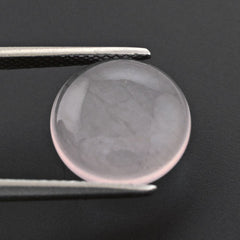 ROSE QUARTZ ROUND CAB (FLAT) 12MM 3.46 Cts.
