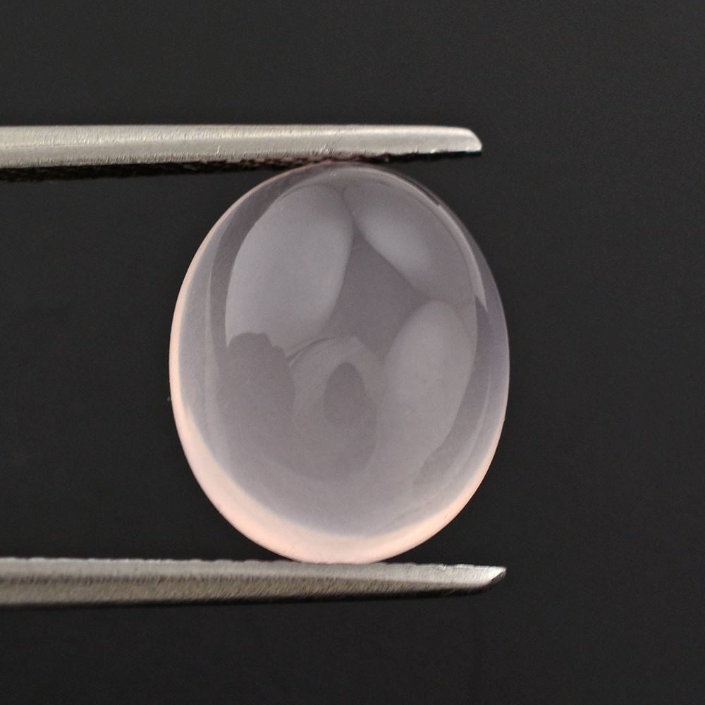 ROSE QUARTZ OVAL CAB (MILKY) 12X10MM 4.96 Cts.