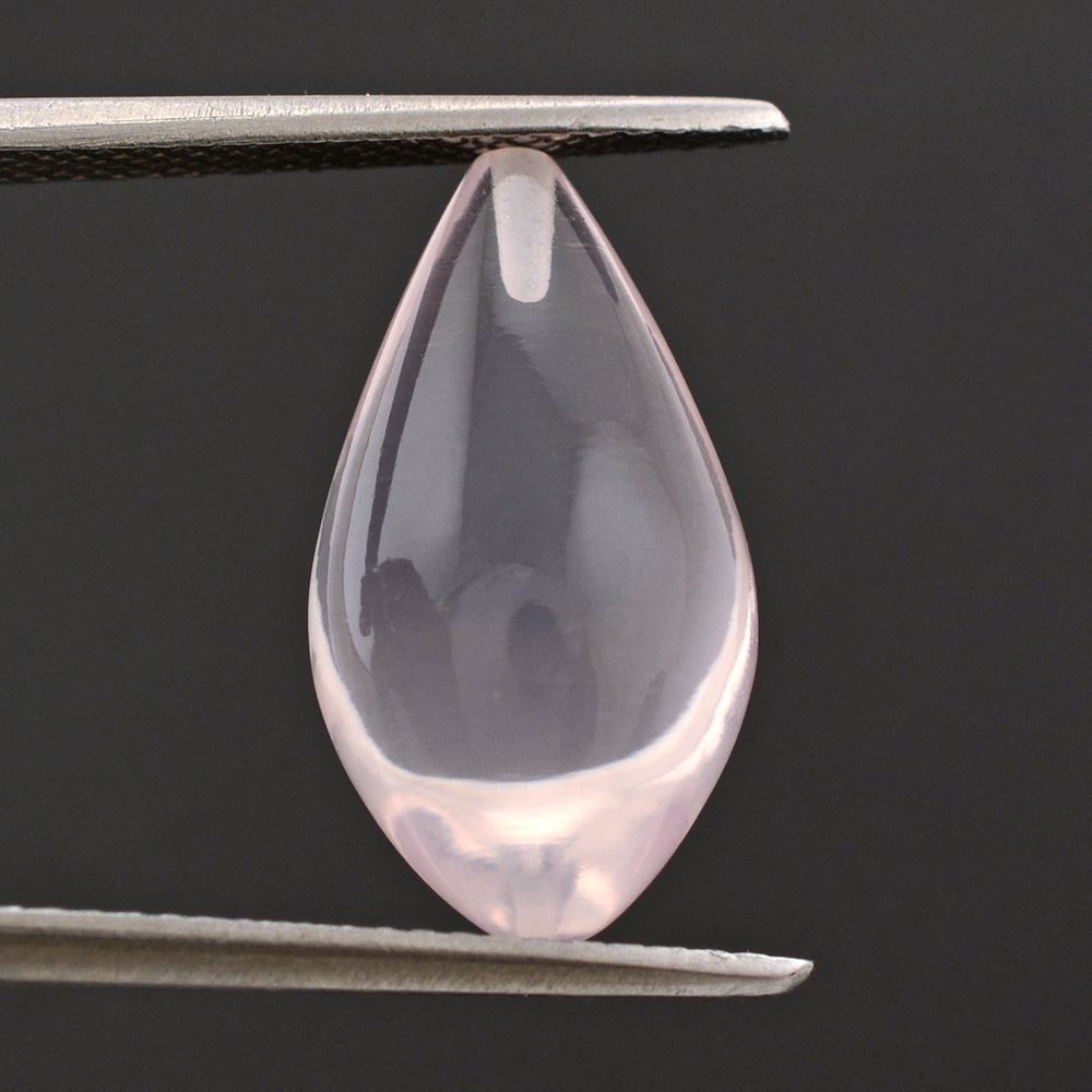 ROSE QUARTZ PLAIN DROP (HALF DRILL) 18X10MM 10.00 Cts.