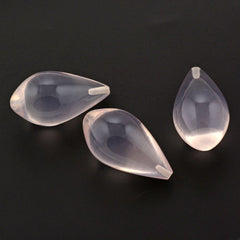 ROSE QUARTZ PLAIN DROP (HALF DRILL) 18X10MM 10.00 Cts.