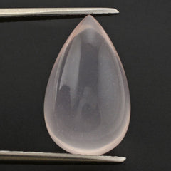 ROSE QUARTZ PLAIN DROP (MILKY) 18X11MM 13.40 Cts.