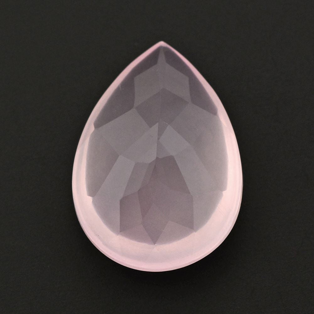 ROSE QUARTZ BUFFTOP PEAR 20X14MM 12.85 Cts.