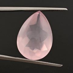 ROSE QUARTZ BUFFTOP PEAR 20X14MM 12.85 Cts.