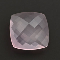 ROSE QUARTZ BRIOLETTE CUSHION (TRANSPARENT) 15MM 8.49 Cts.