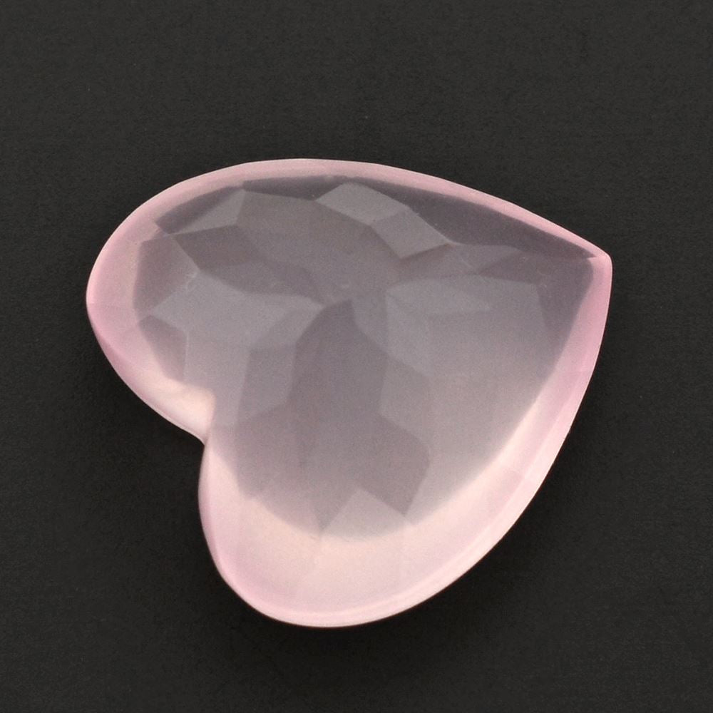 ROSE QUARTZ BUFFTOP HEART CAB 20MM 22.10 Cts.