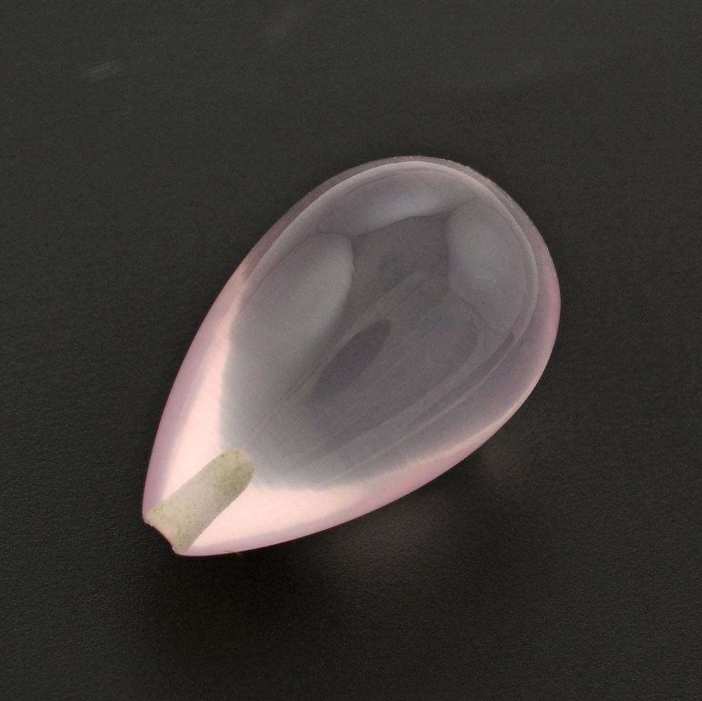 ROSE QUARTZ PLAIN DROP (HALF DRILL) 18X11MM 14.35 Cts.