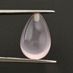 ROSE QUARTZ PLAIN DROP (HALF DRILL) 18X11MM 14.35 Cts.
