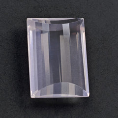 ROSE QUARTZ STEP CUT BRIOLETTE FANCY (TRANSPARENT) 18X13MM 14.30 Cts.